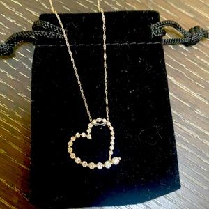 Diamond heart necklace! Never worn!